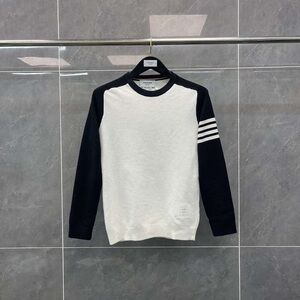 Thom Browne Black and White Crewneck Sweater